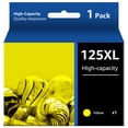 thumbnail image 1 of Cartucho de tinta amarillo Epson 125 de repuesto para Epson 125 T125. Para impresoras Epson NX125, NX127, NX130, NX230, NX420, NX530, NX625 y Epson Workforce 320, 323, 325 y 520 (1 amarillo)., 1 of 6