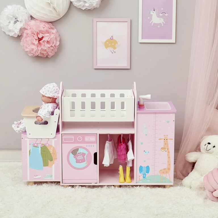 Olivia s Little World Amanda 6 in 1 Doll Nursery Station Baby Pink