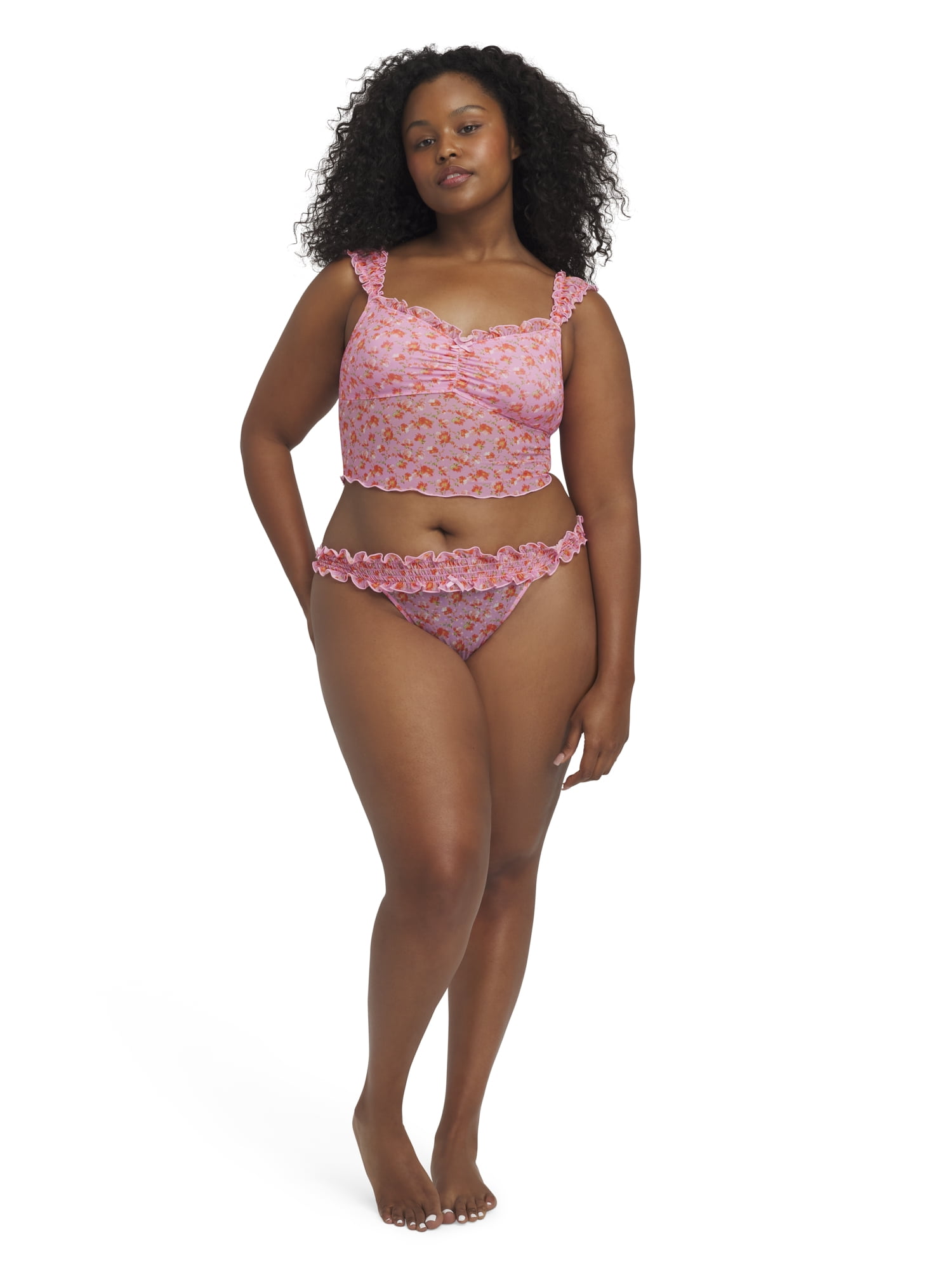 Mills by Millie Bobby Brown Women's Mesh Thong Panties, 3-Pack, Sizes XS-XXXL