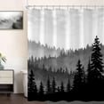 thumbnail image 2 of Black Mountain Misty Shower Curtain Bathroom Forest Shower Curtain Set Waterproof Fabric Bathroom Set with 12 Hook 72x72 inches, 2 of 6
