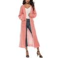 thumbnail image 2 of Seyurigaoka Female Cardigan Solid Color Long Sleeve Coat Jacket and Big Pockets, 2 of 6