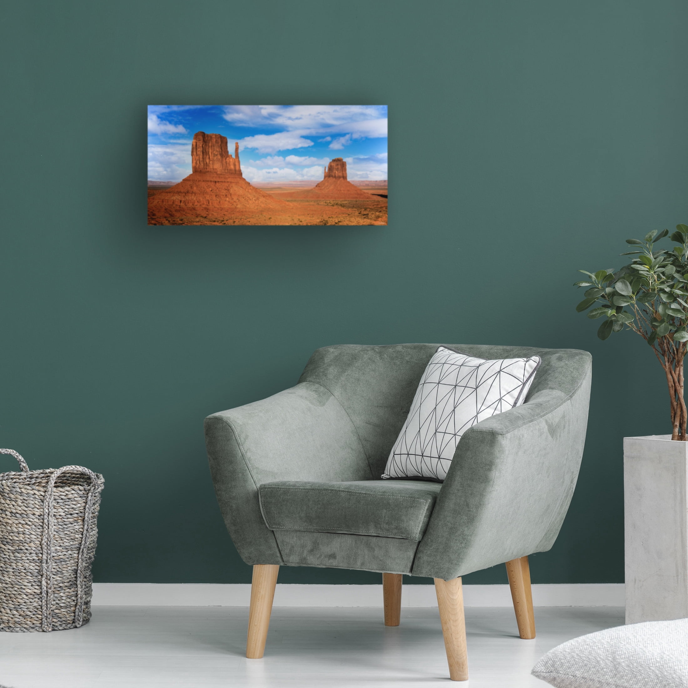 Canvas Wall Art - Gordon Semmens 'Return to Monument Valley 2' Wall Art for Living Room, Bedroom, or Office Décor by Trademark Fine Art - 32 x 16 Inches