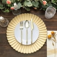 thumbnail image 5 of BalsaCircle 6 Plastic 13 in Gold Round Charger Plates Scalloped Shell Design Party Events Tableware Decorations, 5 of 8