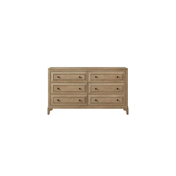 Miekor Furniture Modern 6 Drawer Dresser Sand Finish 86403