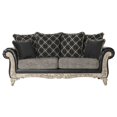 thumbnail image 5 of Roundhill Furniture San Marino 2-Tone Fabric Wooden Frame Sofa And Loveseat Set, Ebony, 5 of 6