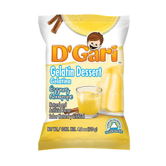 D'Gari Eggnog Gelatin Dessert, 4.2 oz