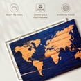 thumbnail image 6 of Elephant Stock Birch Cork World Map Wall Art - Horizontal Canvas Wall Art - Living Room Wall Decor - Map Canvas - Orange And Brown Decor - 51" x 34", 6 of 8