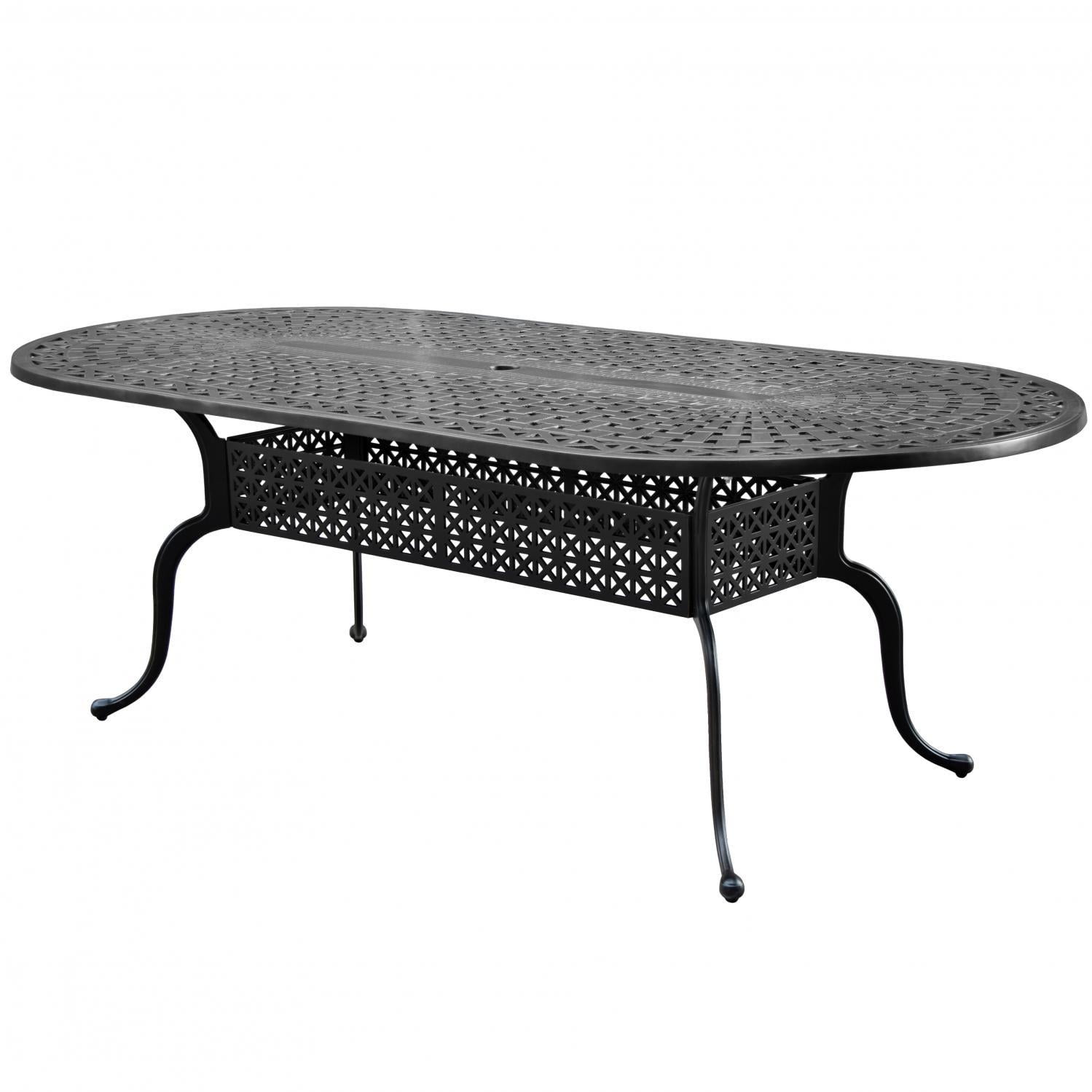 Classique 84 X 42 Inch Oval Cast Aluminum Patio Dining Table By