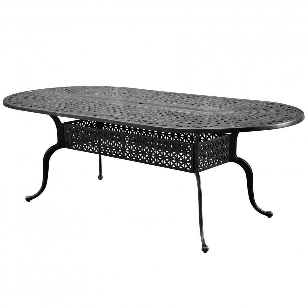 Classique 84 X 42 Inch Oval Cast Aluminum Patio Dining Table By Lakeview Outdoor Designs 