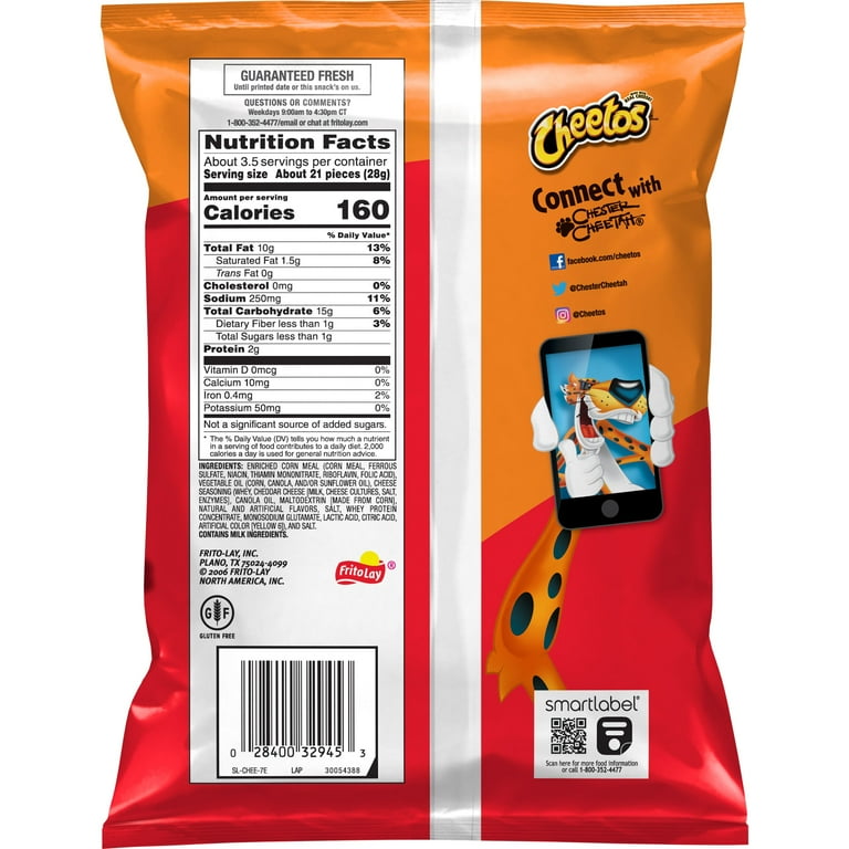 Cheetos CHEETOS CRUNCHY TAPATIO 3.75 OZ, Cheese & Puffed Snacks