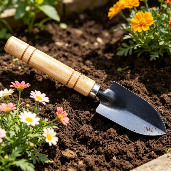 Wood Handle Mini Garden Shovel Narrow Trowel for Digging Weeding ing Transing Potting Indoor Outdoor s 1-Pack