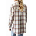 thumbnail image 6 of Fantaslook Plaid Shirts for Women Button Down Flannel Shirts Casual Loose Long Sleeve Blouses Tops, 6 of 10