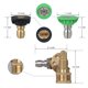 thumbnail image 2 of Boquillas de pulverización universales DENGXMXG para hidrolavadora y acoplador adaptador de 180 grados, 2 of 5