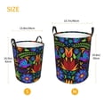 thumbnail image 5 of Balery Colorful Floral Round Laundry Basket with Handles Waterproof Freestanding Laundry Hamper for Clothes Toys in the Dorm and Family-Small, 5 of 8