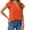 Orange, variant on GEWSEY Women 2025 Summer V Neck Ruffle Short Sleeve Blouse Swiss Dot Flowy Shirt Tunic Top (Orange, XXL)