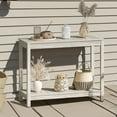 thumbnail image 2 of Dextrus 38.3" Farmhouse Entryway Table, Wood Outdoor Console Table with Storage Shelves, Gray, 2 of 7