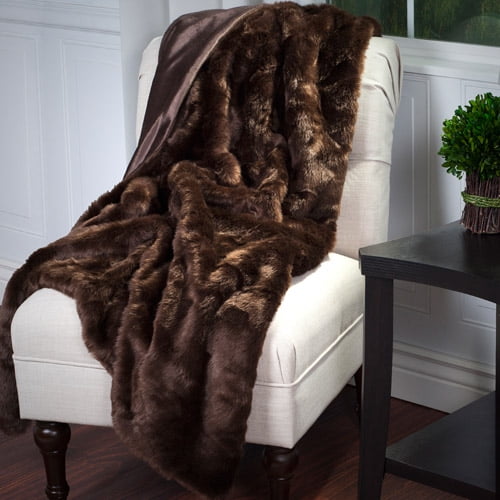 Somerset Home Luxury Long Haired Faux Fur Throw - Walmart.com