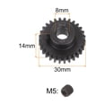 thumbnail image 2 of Mod 1 28T Pinion Gear 8mm Bore Hardened Steel Motor Rack Spur Gear for RC Car Truck Gear Drive, 2 of 6