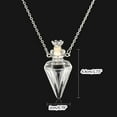 thumbnail image 3 of Transparent Heart Vial Perfume Bottle Necklaces for Titanium Steel Chain Make a for Wish Blood Vial Necklace Women Jewel, 3 of 9