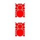 thumbnail image 4 of Kearding 1 Juego de calcomanías de pared creativas simples DIY pegatinas de fondo redondeadas adorno para niños póster interior pegatinas de puntos Rojo 210*297mm 2piezas Kearding CBP367557, 4 of 5