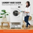 thumbnail image 6 of 660lbs Capacity Laundry Pedestal, 28"Lx28"W Washer/Dryer Stand with Storage Shelf, 6 of 7