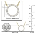 thumbnail image 2 of Dazzlingrock Collection Round Lab Grown White Diamond Open Circle of Life Pendant with 18 Inch Gold Chain for Women (0.20 ctw, Color H-I, Clarity SI2) in 18K Yellow Gold, 2 of 3