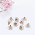 thumbnail image 4 of Baohd 100pcs Ear Nuts Metal Ear Back Stopper Rubber Earrings Stud Accessories DIY, KC Golden, 4 of 5