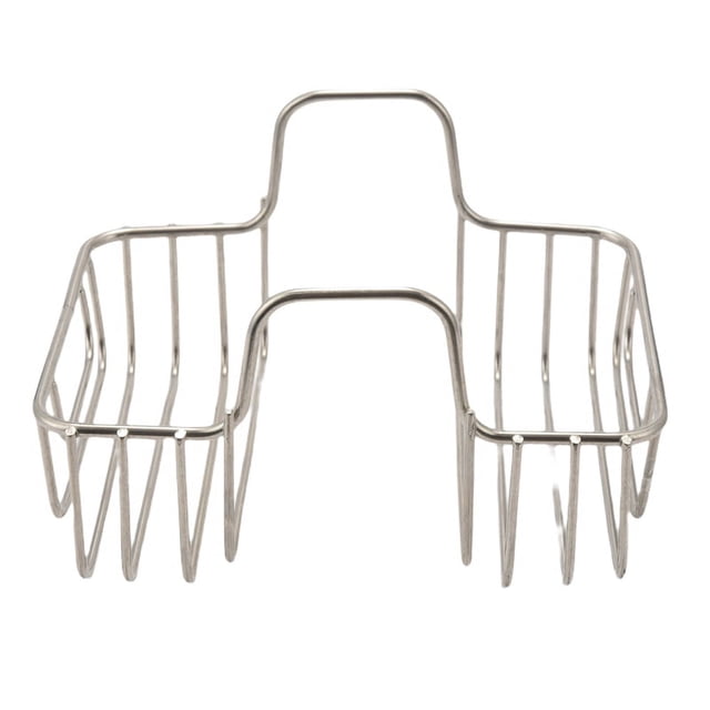 Gadget de Cocina Doble Percha Interior Esponja para Lavavajillas Bola de Acero Estante de Almacenamiento de Acero Inoxidable Estante de Frutas