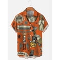 thumbnail image 5 of Summer Hawaiian Men's Shirts Mayan Culture Short Casual Sleeve Printed Clothing Large Extra Social Top Newcomer Sale Floral, 5 of 6