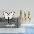 thumbnail image 2 of Reloj De Pared De Mariposa Acrílica Y Figura De Familia De Conejos, Escultura Decorativa Para Oficina, Comedor, Habitación Infantil, Decoración De Mesa De Granja., 2 of 8