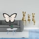 thumbnail image 2 of Reloj de pared Estatua sentada Figura Escultura Adorno Miniatura Conejo Decoración de habitación interior Material cerámico acrílico Adecuado para sal, 2 of 8
