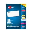 Avery Easy Peel Return Address Labels, Sure Feed Technology, Permanent Adhesive, 2/3" x 1-3/4", 6,000 Labels (5155)