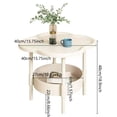 thumbnail image 3 of 2 Tier Side Table Table Side Table Small Sofa Coffee Side Tables Bedroom Indoor Outdoor With Removable Tray For Living Room Bedroom Balcony And To Assemble, 3 of 4