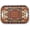 Dark Red Pattern, variant on Serving Trays with Handles, 14.5 x 9.8 inch Rectangular Plastic Tray for Restaurant, Kitchen, Tropical Leaf Pattern Monstera in The Style