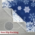 thumbnail image 3 of FairOnly 2' x 8' Christmas Printed Runner Rug Xmas Snowflake Decorative Rug Non Slip Rug Washable Rug for Kitchen Bathroom Bedroom, Blue, 3 of 7