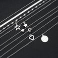 thumbnail image 4 of 9 Pcs Simple Choker Necklaces for Women Fashion Love Heart Star Pendant Layered Necklace Jewelry Gift European and American 2024, 4 of 5