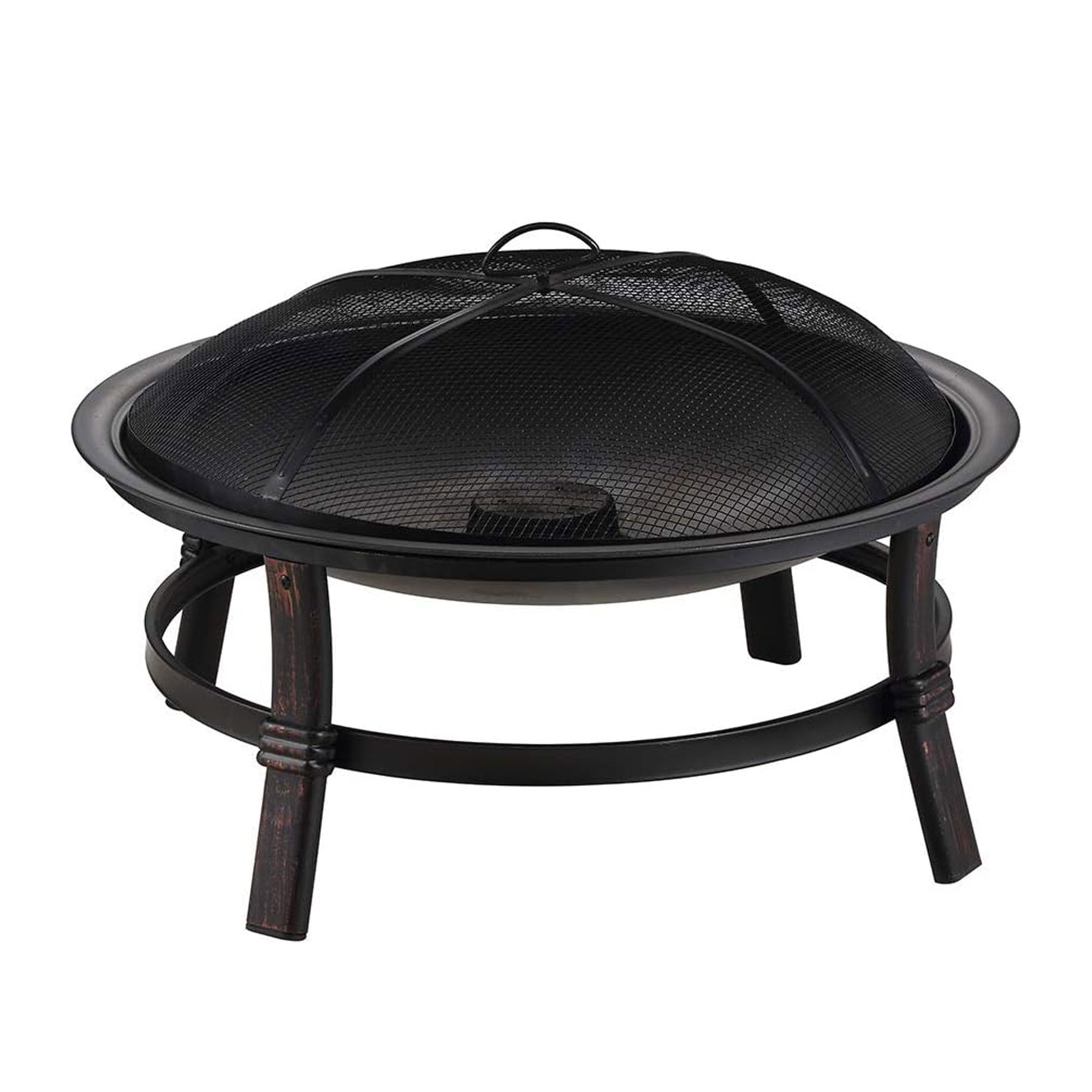 Mr. Bar-B-Q 29.3 Inch Wood Burning Fireplace w/Match Light Ignition, Black