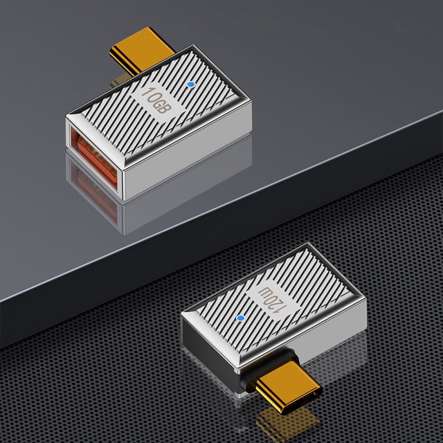 Conector Del Cargador Adaptador de carga tipo C a USB-A Mini adaptador de 10 Gbps 120 W/6 A para tabletas y portátiles