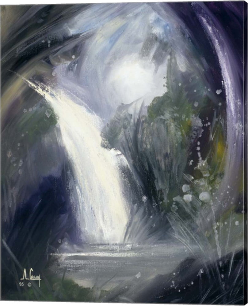 Great Art Now Abstract Waterfall by Anthony Casay Canvas Wall Art 16W x