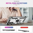 thumbnail image 3 of Dteck Case for Samsung Galaxy S25 Edge,Military Grade Drop Impact Case 360 Metal Rotating Ring Kickstand Holder Armor Heavy Duty Shockproof Cover for Galaxy S25 Edge,Silver, 3 of 7