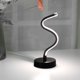 thumbnail image 1 of Lámpara de mesa acrílica curva de luz con forma de espiral LED, decoración moderna para habitación (blanco), 1 of 9