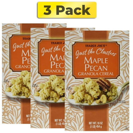 Trader Joe s Just the Clusters Maple Pecan Granola Cereal 16 oz Pack 3 Trader Joe s Just the Clusters Maple Pecan Granola Cereal 16 oz Pack 3