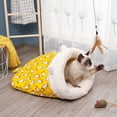 thumbnail image 6 of Semi-Enclosed Pet Sleeping Bag Bed for Cat Puppy, Non-Slip Bottom Warm Cute Pet Bed Blanket, Indoor Soft Plush Cozy Pet Nest, All Season Washable Easy Cleaning, 6 of 7