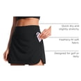 thumbnail image 4 of Falda CRZ YOGA Mini Tenis Forrada de Cintura Alta Negra, 4 of 7