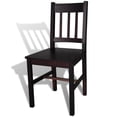 thumbnail image 3 of vidaXL Dining Chairs 2 pcs Dark Brown Pinewood, 3 of 4