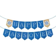 Happy Passover Banner Passover Bunting Garland Pesach Garland Banner Party Decorations for Passover Seder Jewish Holiday Hanukkah Home Decor