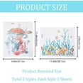 thumbnail image 2 of 6 Sheets Summer Ocean Toilet Stickers Turtle Shell Toilet Seat Lid Stickers Decals Self-Adhesive Bathroom Wall Sticker Toilet Cover Decor Decal PVC Waterproof Removable for WC Restroom for DIY, 2 of 9