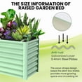 thumbnail image 4 of Towallmark 6x3x2 FT Raised Garden Bed, Rectangular Galvanized Metal Planter Box, Outdoor Garden Beds for Vegetables Flowers Plants, Green, 4 of 9