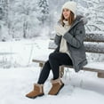 thumbnail image 6 of Ecetana Womes Snow Boots Winter Shoes Warm Ankle Booties Slip On Winter Boots for Women, 6 of 7