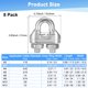 thumbnail image 3 of Uxcell 8-Pack Abrazaderas de Cable, Clip de Cable de Acero Inoxidable M3, Perno en U, Sujetador de Abrazaderas de Cable, 3 of 6
